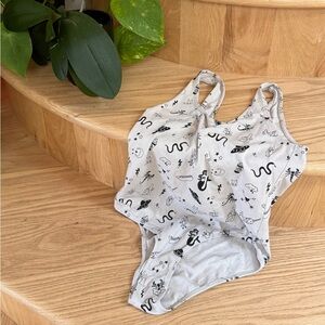 H&M x Coachella Body Suite | S | EUC | Black & white graphic print